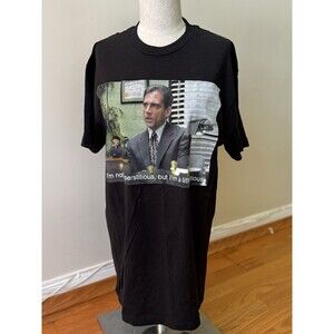 The Office Michael Scott I’m Not Superstitious Black Women's T-shirt Size L